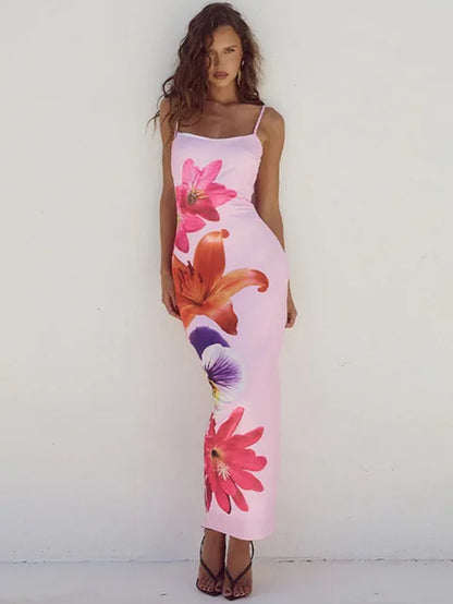 Floral Print Long Dress