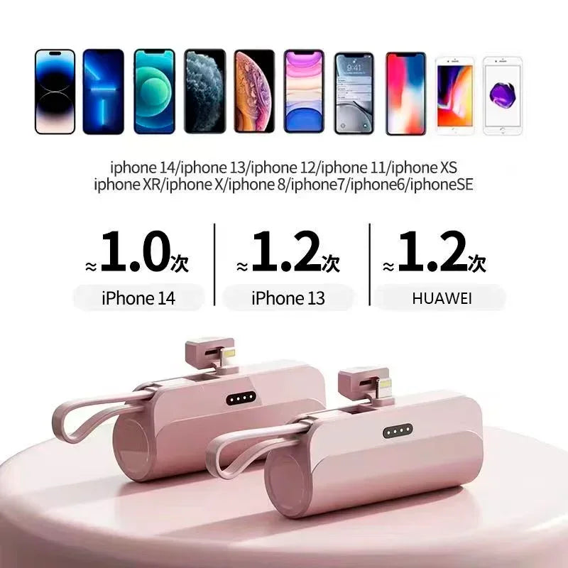 10000Mah Mini Power Bank 2 in 1 Fast Mobile Phone Charger Type-C for Iphone Samsung Huawei