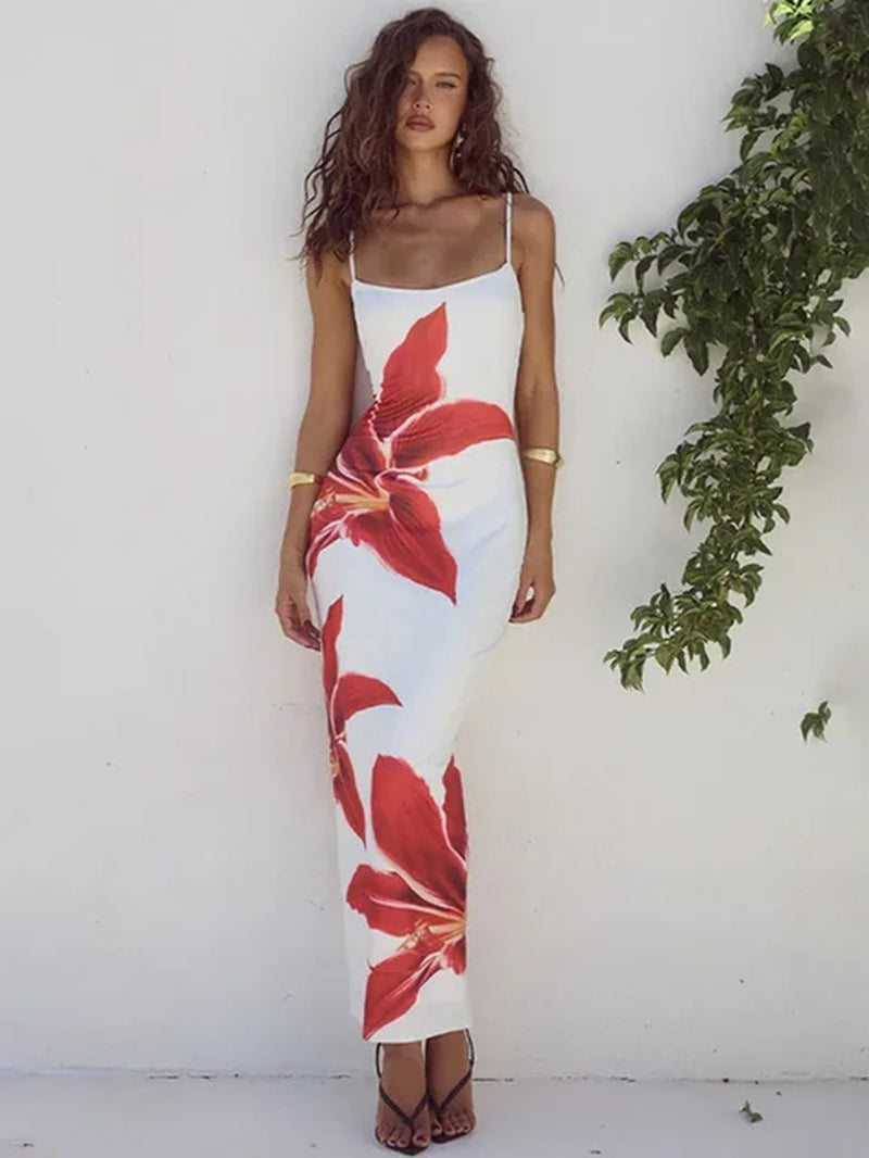 Floral Print Long Dress