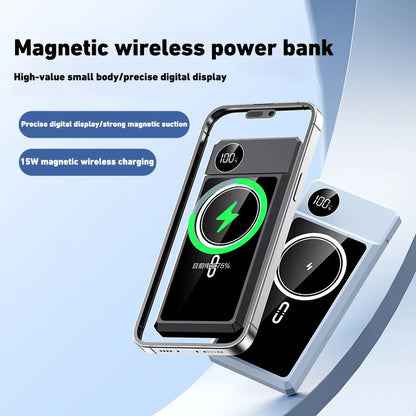 200000Mah Wireless Fast Charger for Magsafe Magnetic Power Bank Portable External Auxiliary Battery Pack for Iphone Samsung