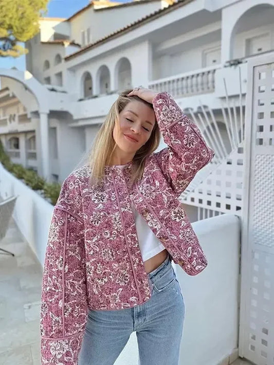 Flower Print Coat