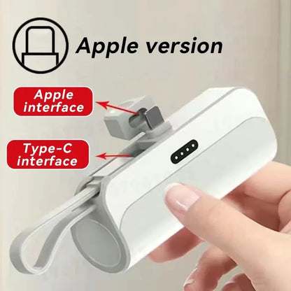 10000Mah Mini Power Bank 2 in 1 Fast Mobile Phone Charger Type-C for Iphone Samsung Huawei