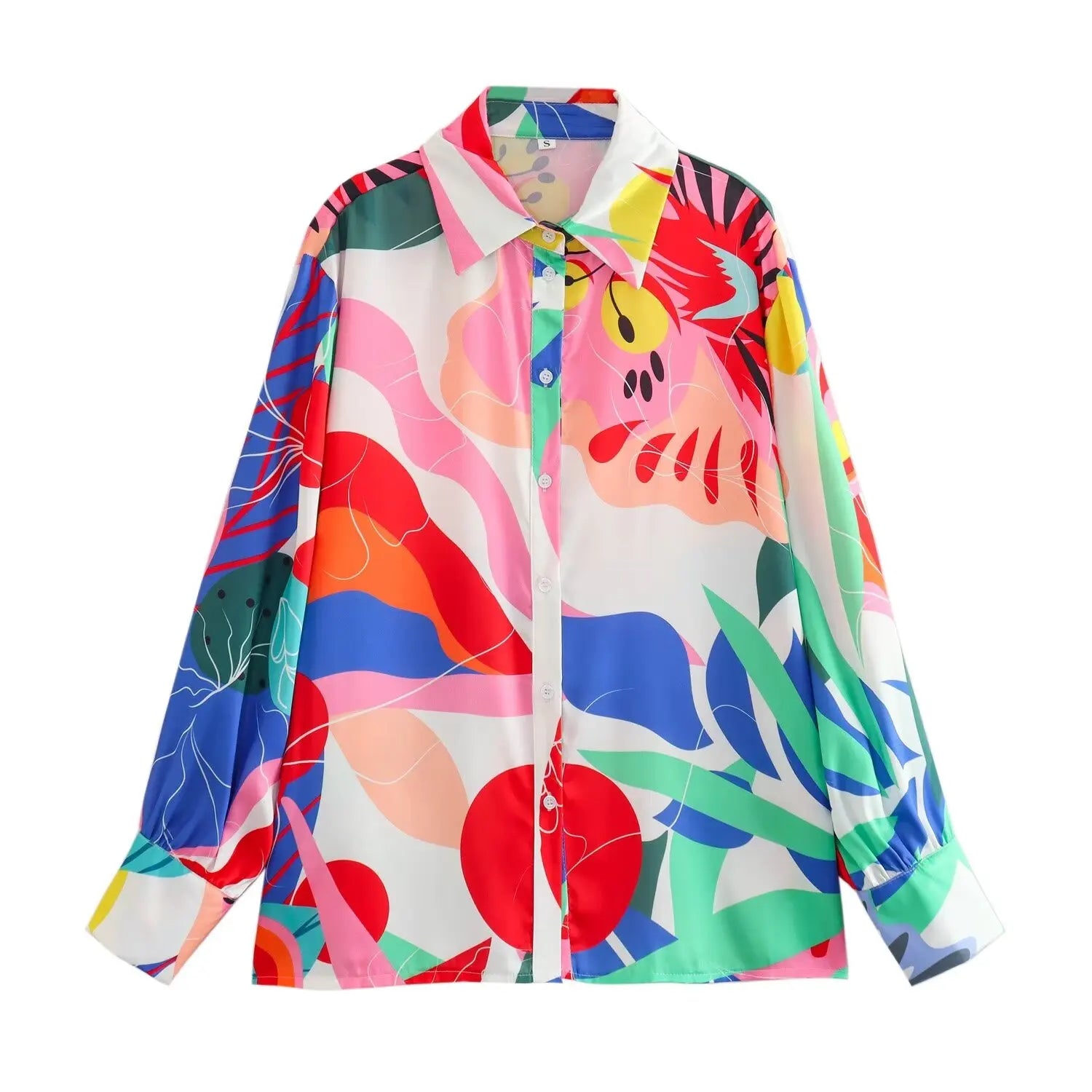 Satin Printed Shirt Set