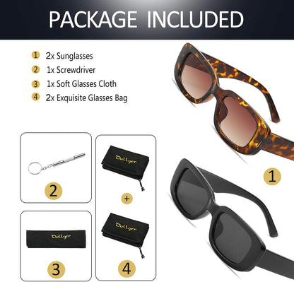 Rectangle Sunglasses for Women 